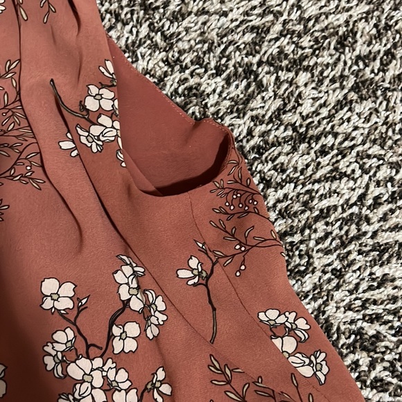 Beautiful Rose + Olive sienna floral size small mock neck blouse. Gently used. - Picture 4 of 12